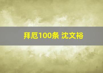 拜厄100条 沈文裕